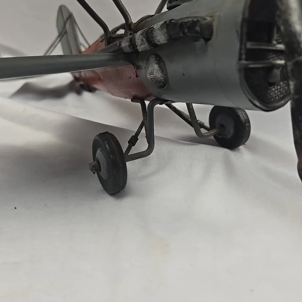 Biplane Gray And Red 12
